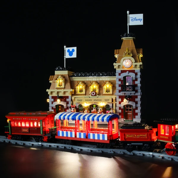 The Magical Adventure With Lighting Lego Disney Train And Station 7104 Lightailing