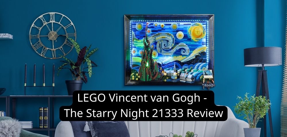 Vincent van Gogh's The Starry Night, but make it LEGO