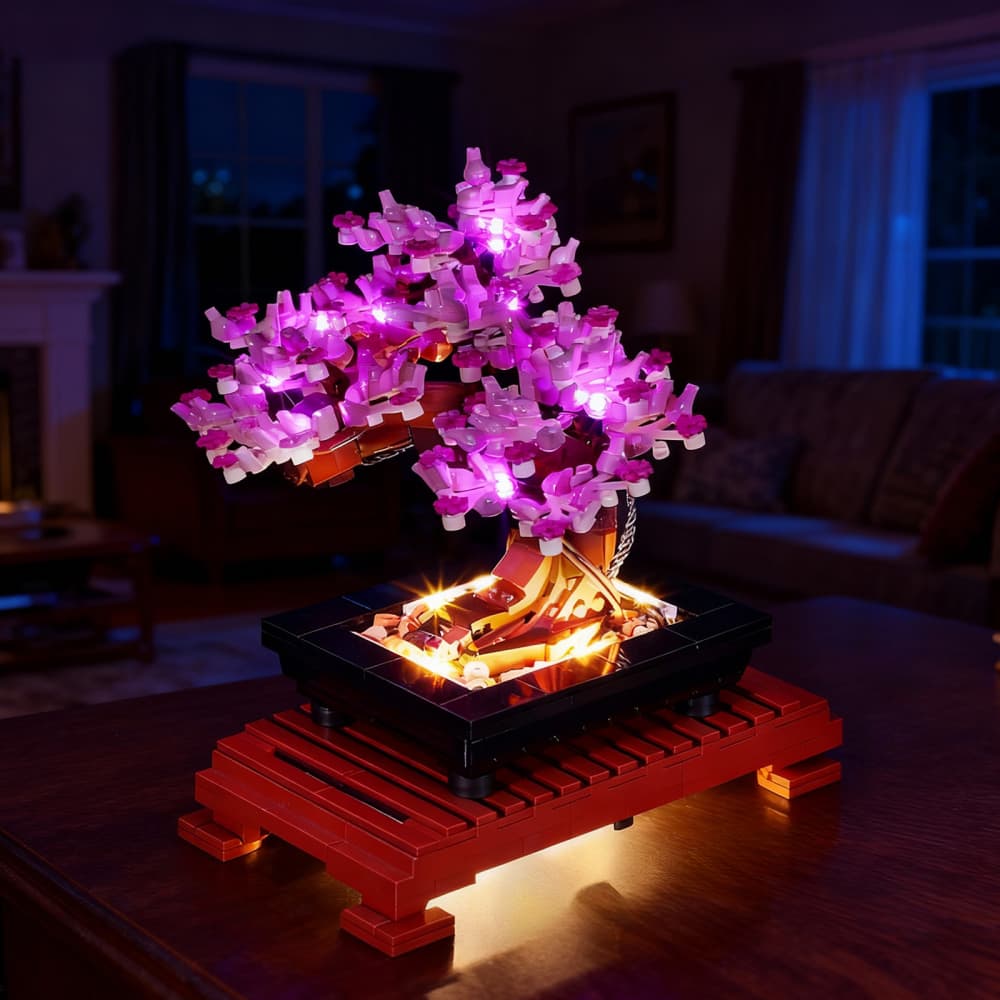 lego pink bonsai tree Light Kit for Bonsai Tree 10281-Briksmax