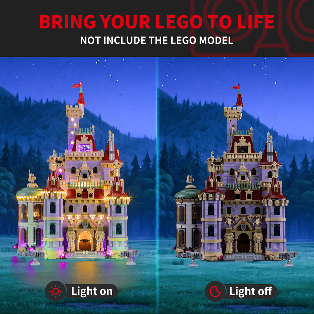 BriksMax 2.0 Light Kit for LEGO Beauty and the Beast Castle 43263