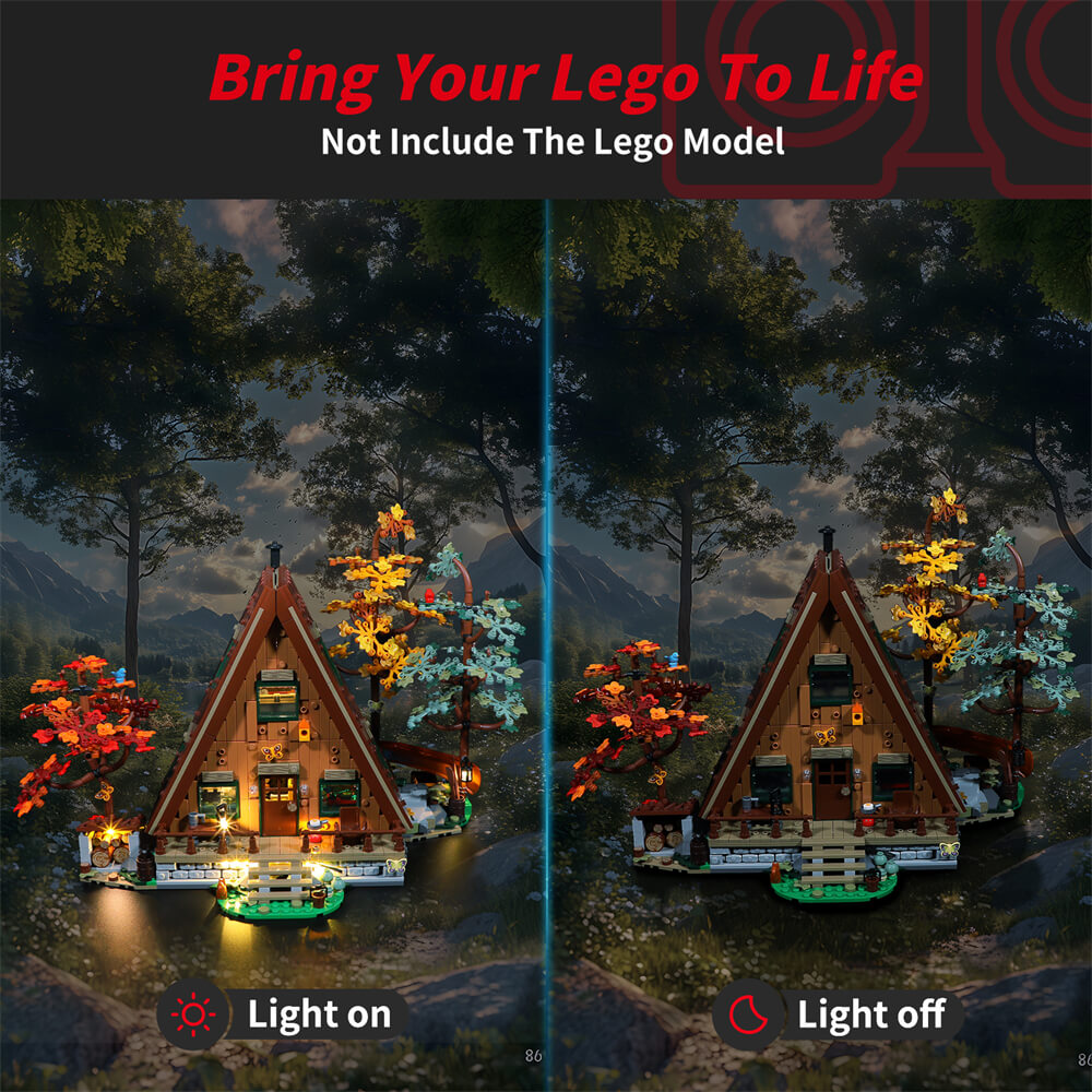 LED Lighting Set for LEGO Ideas A-Frame Cabin 21338 – Lightailing