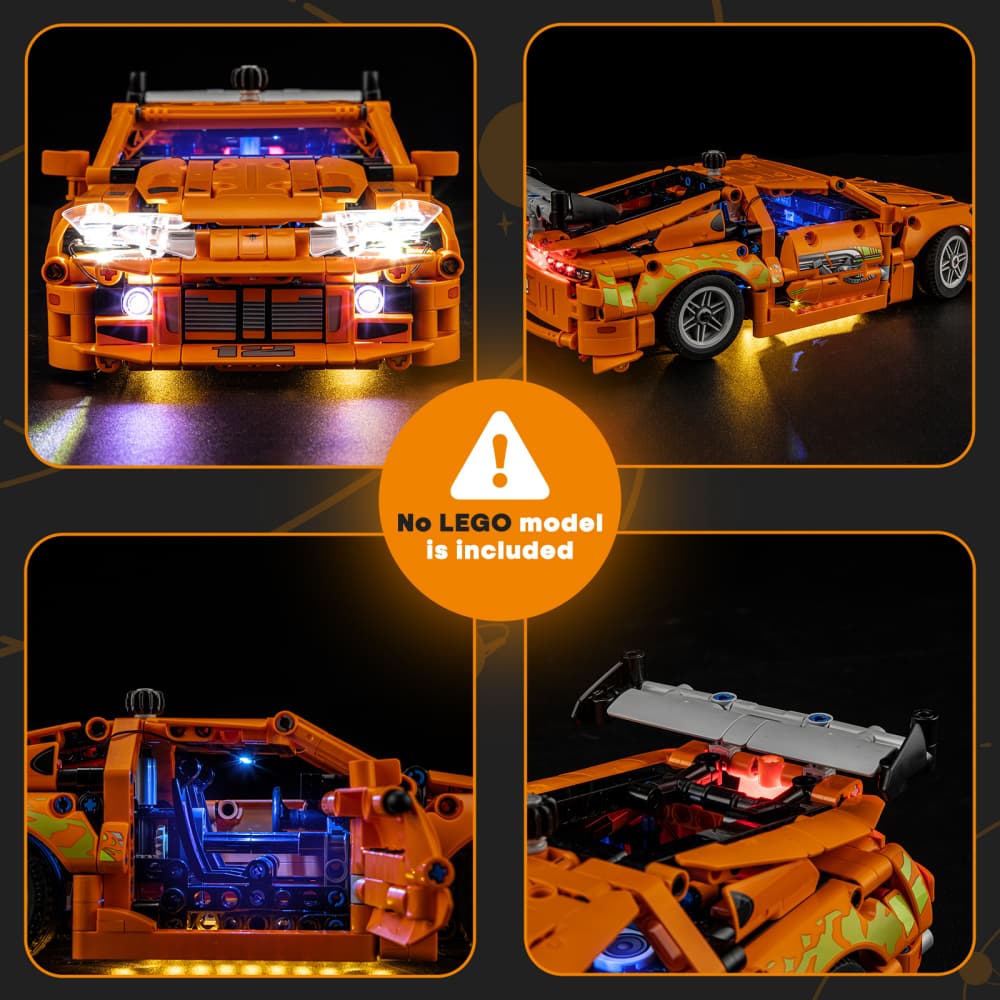 LED Light Kit for LEGO Fast & Furious Toyota Supra MK4 42204
