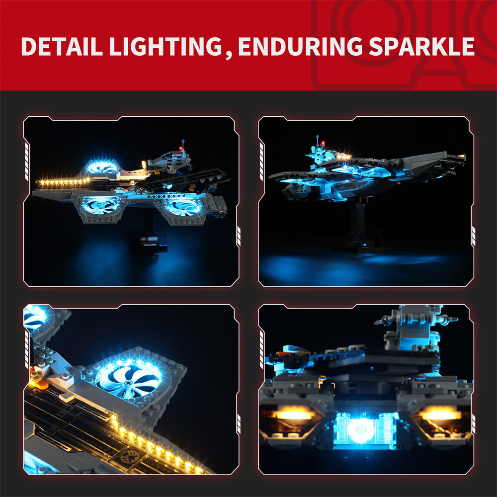 Light Kit For LEGO The Avengers Helicarrier 76295 - Briksmax 2.0