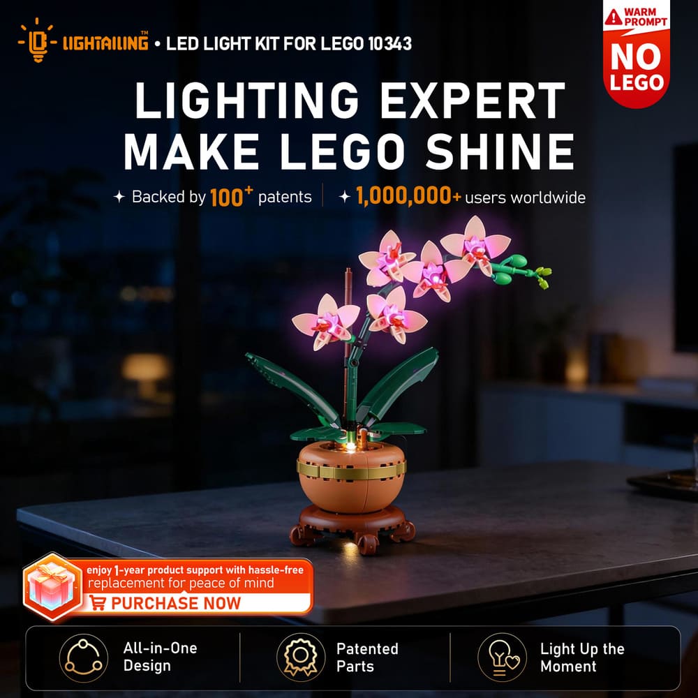 シビエライト Light Kit for LEGO The Botanical Collection Mini Orchid 10343