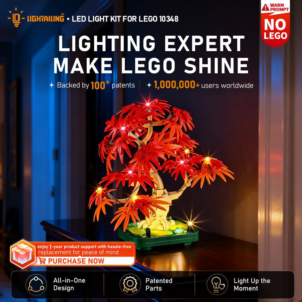 Lightailing Light Kit for LEGO Japanese Red Maple Bonsai Tree