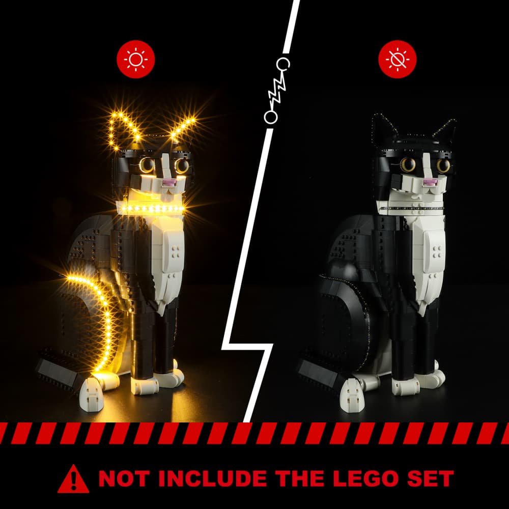 LED Light Kit for LEGO Ideas 21349 Tuxedo Cat – Lightailing