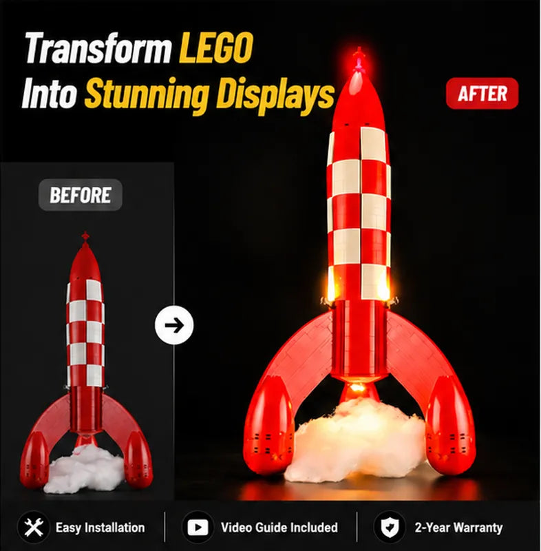 LEGO Tintin Moon Rocket – Rocket LED Highlight for 21367