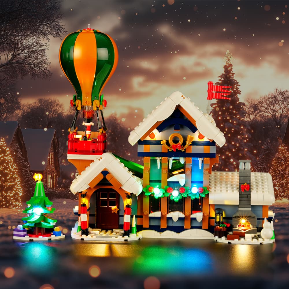 CHRISTMAS 新品未使用品！チップ＆デール☆LEDライト☆DISNEY Light LeLightGo – 10339 Office Post Santa's For Kit 置物