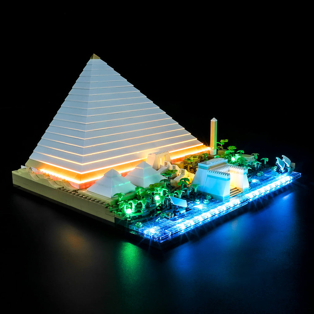 Lego Great Pyramid of Giza 21058 Light Kit(Best MOC Idea
