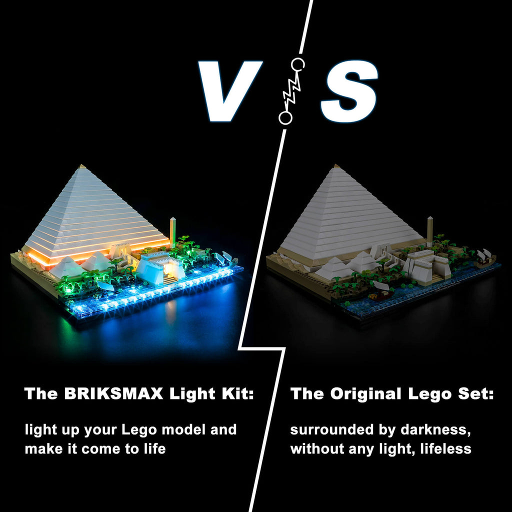 Lego Great Pyramid of Giza 21058 Light Kit(Best MOC Idea