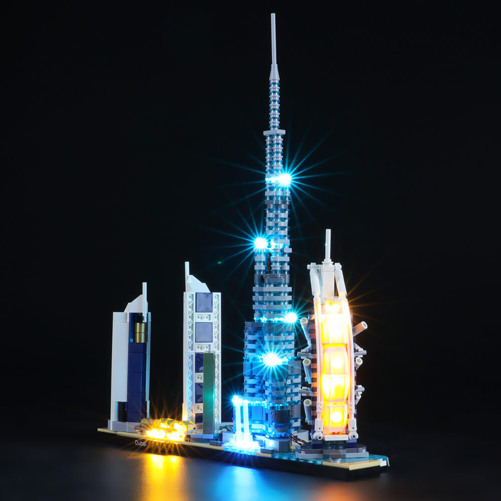 På hovedet af Allieret kandidatgrad Light Kit For Lego Architecture Dubai 21052 (Best Deal) – Lightailing