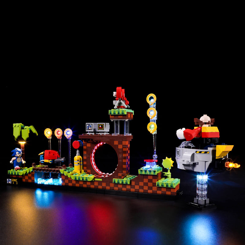 add led lights to LEGO Ideas 21331 Sonic the Hedgehog – Green Hill Zone