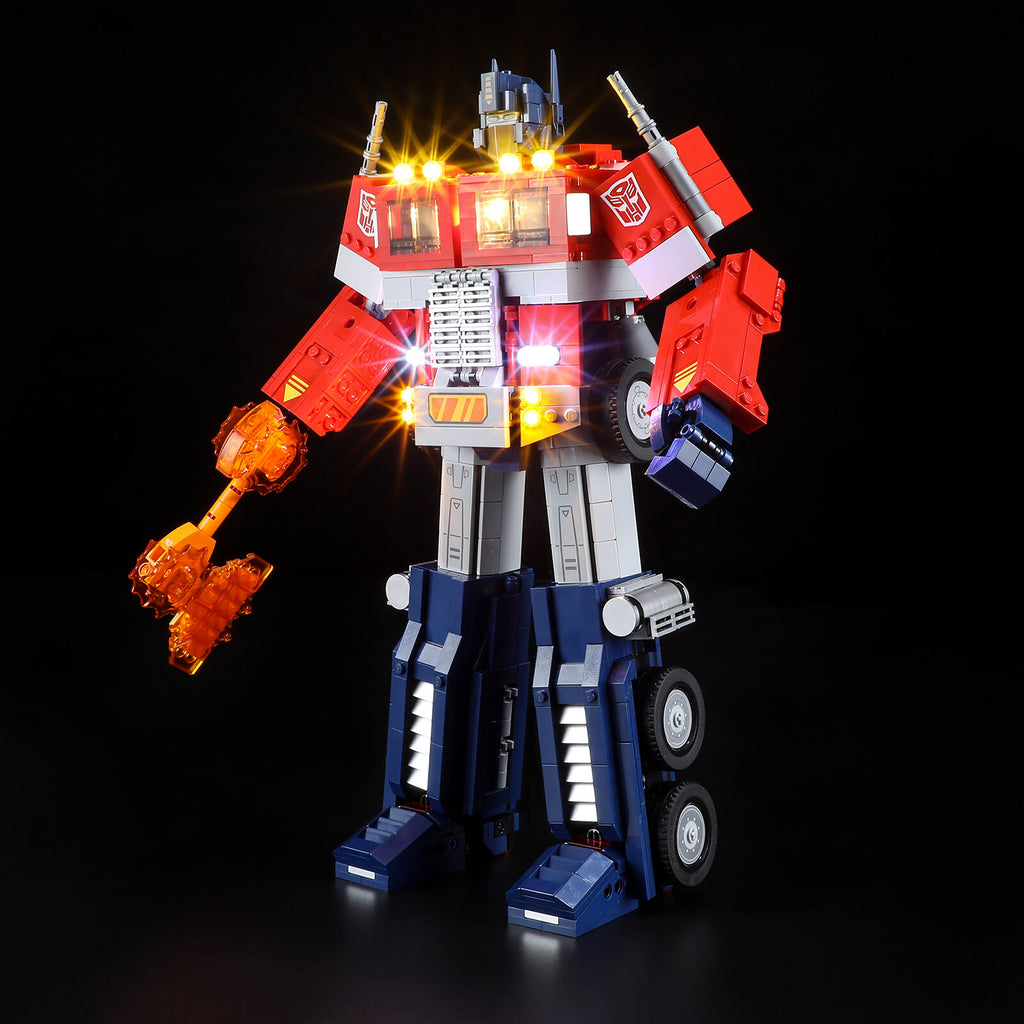 Welkin DC LED Light Kit for Lego Transformers Optimus Prime 10302  Convertible Building Set, USB Connecting Lighting Set Compatible with Lego  10302