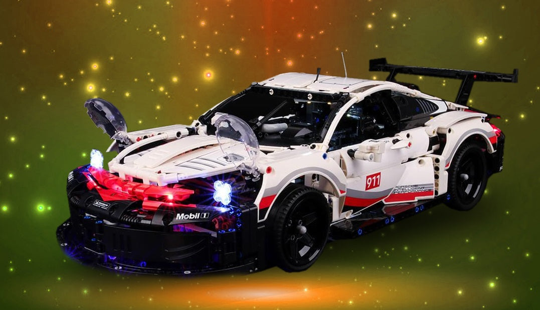 Spectacular Lighting Lego Porsche 911 RSR 42096 Set