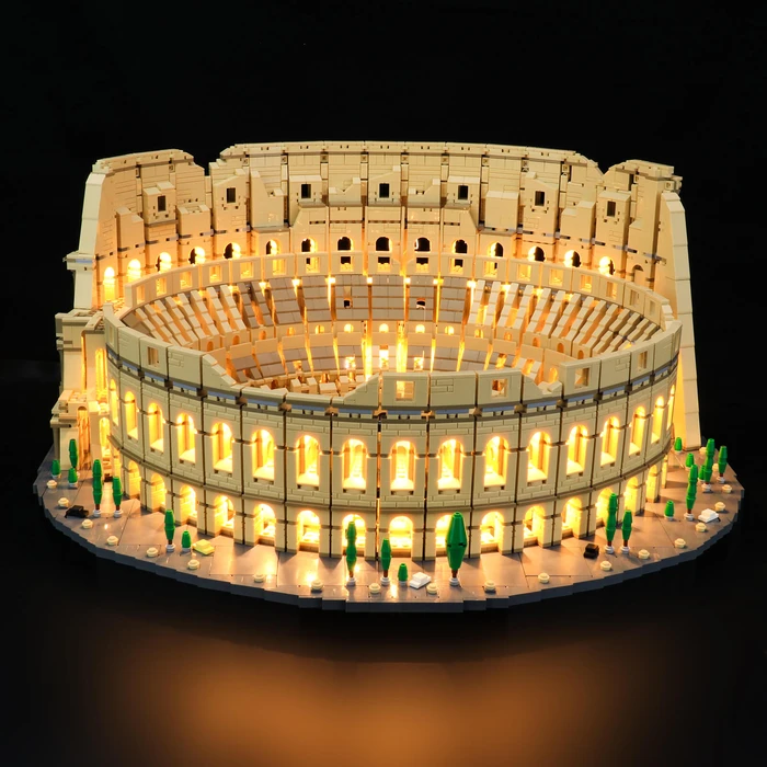 Awesome Architecture Creativity with Lighting Lego Colosseum 10276 Set