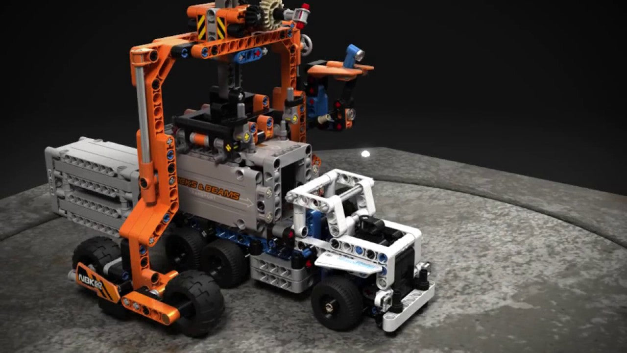A Rewarding Build and Play Experience with this lighting Lego Technic Container Yard set 42062