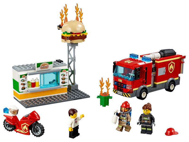 Save The Burger Bar With Lighting Fire Rescue 60214 Set