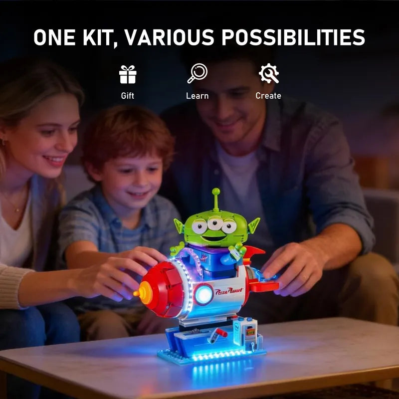 Light Kit for Alien with Pizza Planet Rocket Ride 43307-Briksmax 2.0