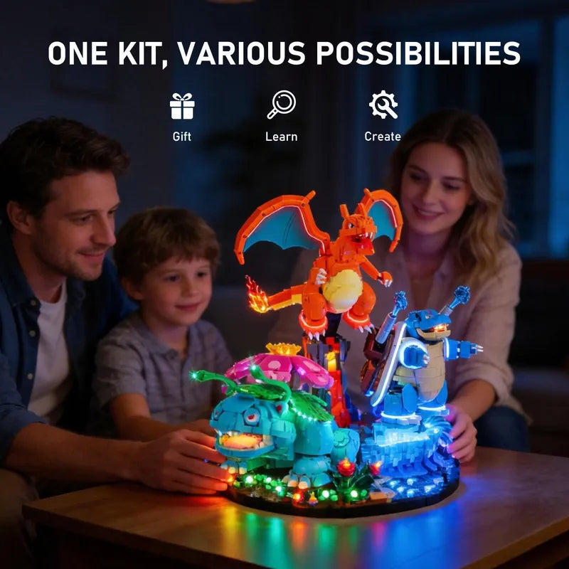 Light Kit für Bisaflor, Glurak und Turtok 72153 – Briksmax 2.0