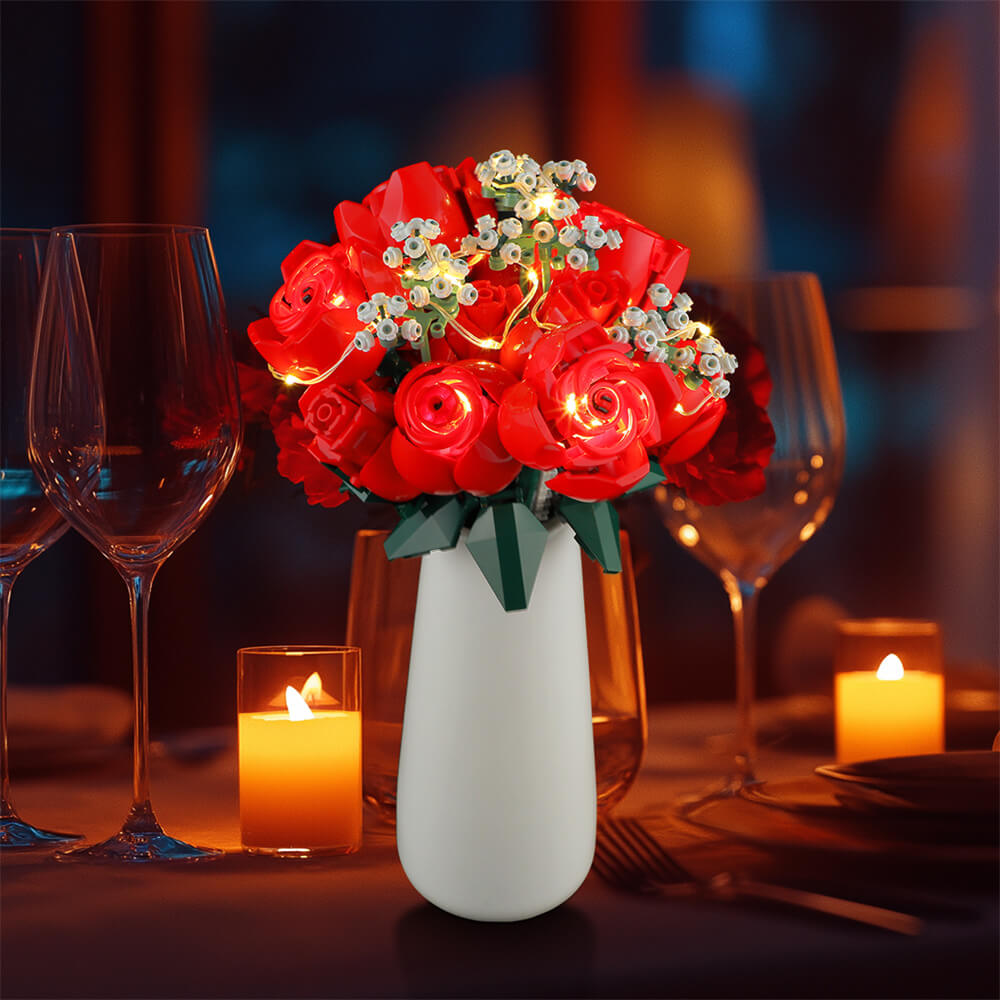 Beleuchtungsset für Bouquet of Roses 10328 - Briksmax 2.0 (Musikversion)