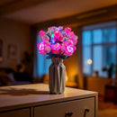 Beleuchtungsset für einen Strauß rosa Rosen 10374- Briksmax 2.0