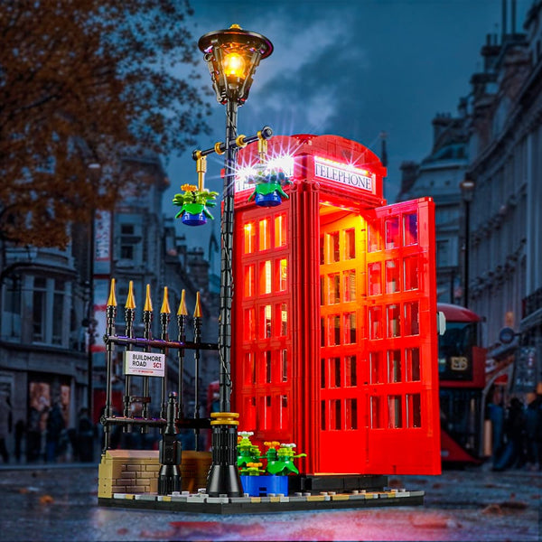 Beleuchtungsset für rote Londoner Telefonzelle 21347-BriksMax