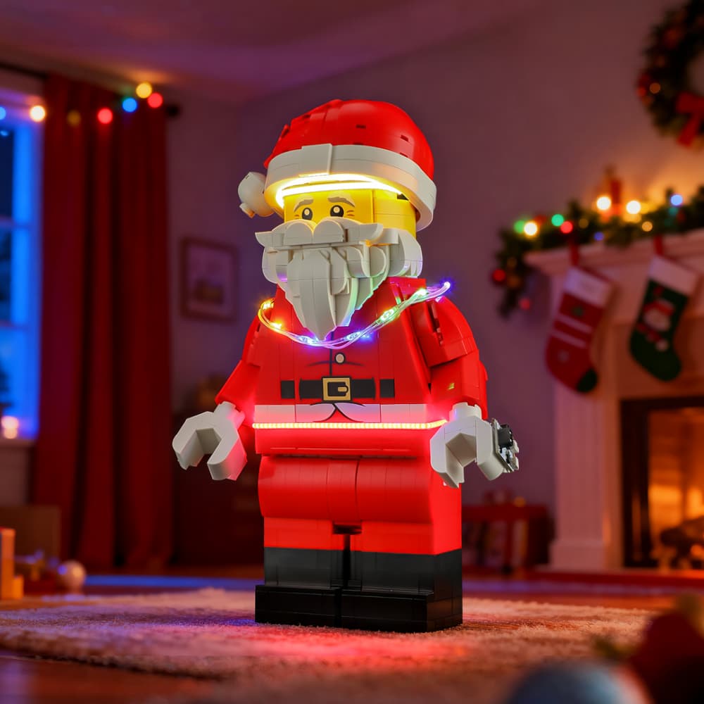 Light Kit for Up-Scaled Santa Minifigure 40820- Briksmax 2.0