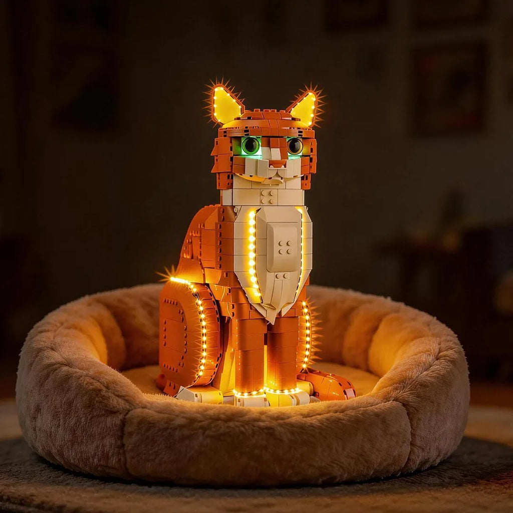 LEGO Orange Cat 21376 LED Light Kit | Animal Display Upgrade