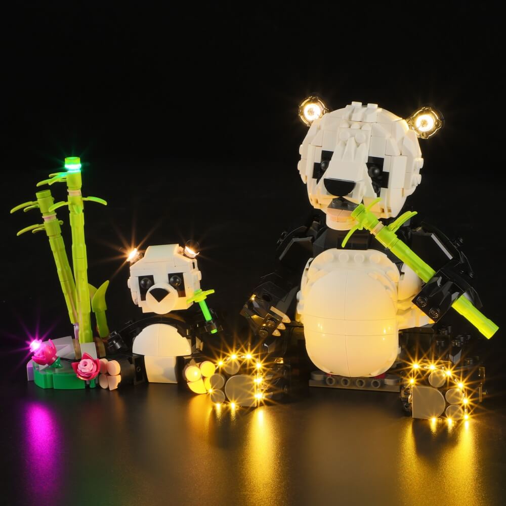 Beleuchtungsset für Wildtiere: Panda-Familie 31165—Lightailing