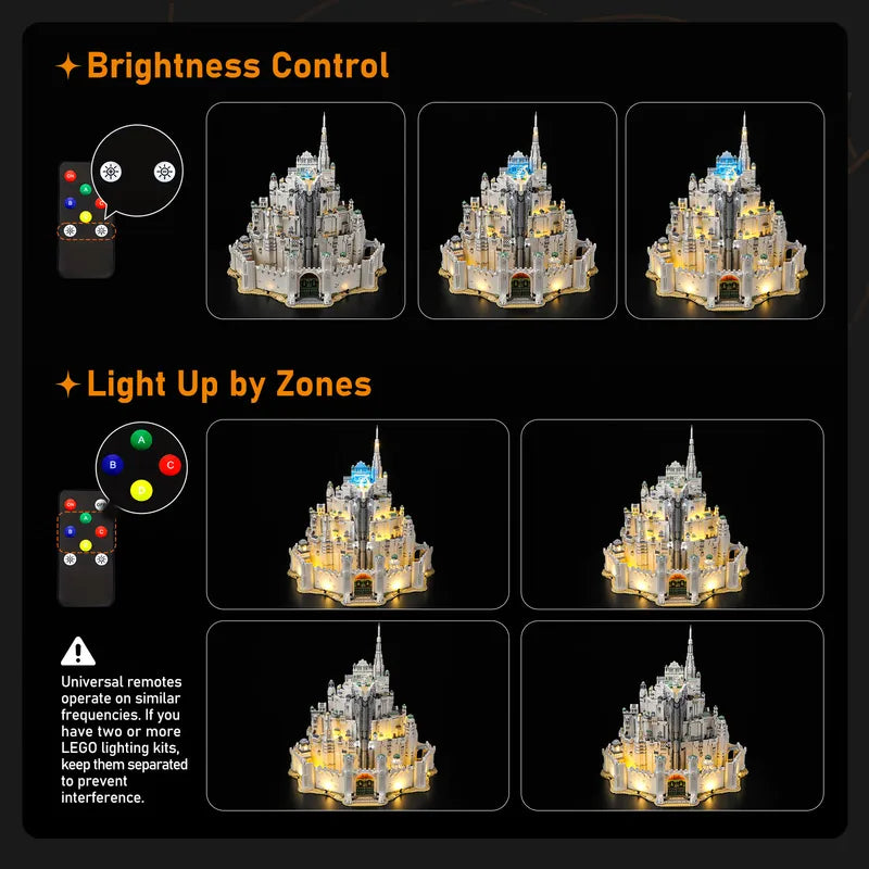 Remote Light kit for The Lord of the Rings: Minas Tirith 11377 - Lightailing