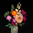 Beleuchtungsset für hübschen rosa Blumenstrauß 10342-Briksmax