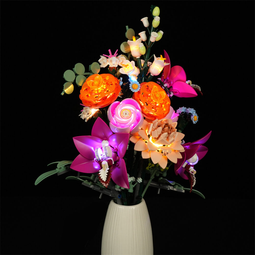 Beleuchtungsset für hübschen rosa Blumenstrauß 10342-Lightailing