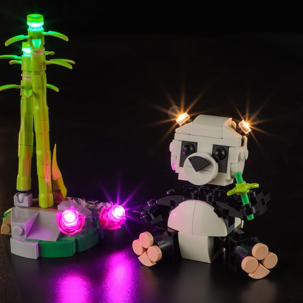 Kit d'éclairage pour animaux sauvages : Famille de pandas 31165 - Briksmax 2.0