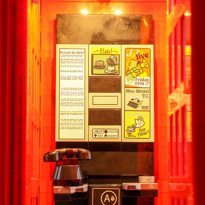 Kit d'éclairage pour cabine téléphonique rouge londonienne 21347-Briksmax