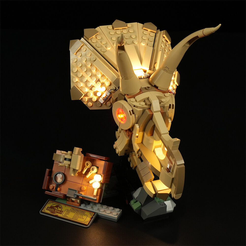 Light Kit for Dinosaur Fossils: Triceratops Skull 76969 - Briksmax 2.0