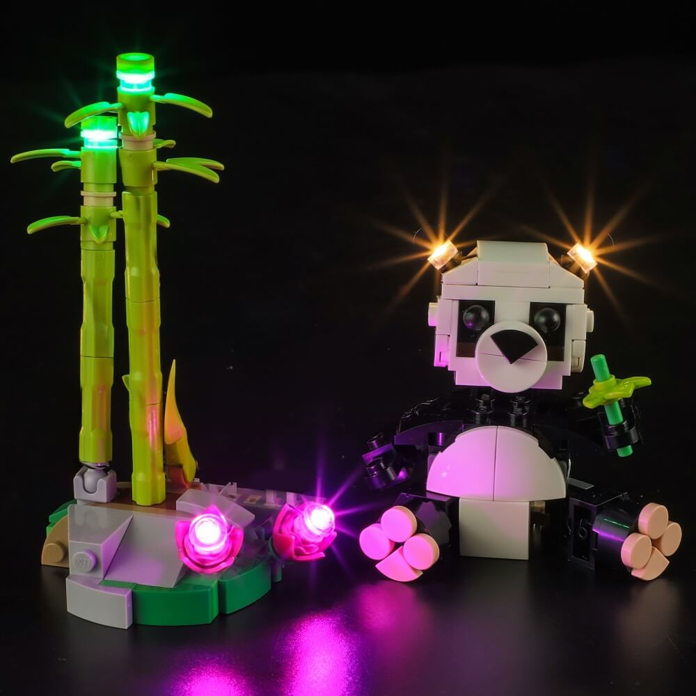 Kit d'éclairage pour animaux sauvages : Famille de pandas 31165 - Briksmax 2.0