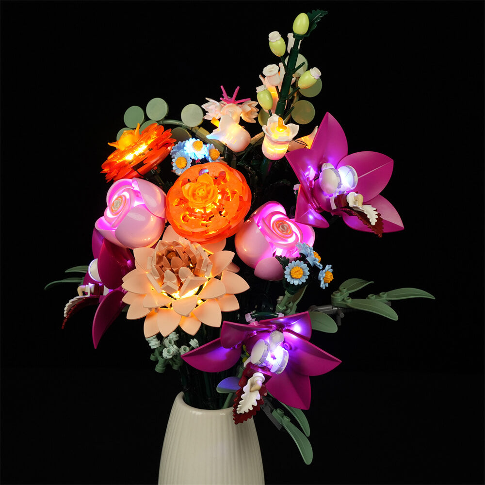 Beleuchtungsset für hübschen rosa Blumenstrauß 10342-Lightailing