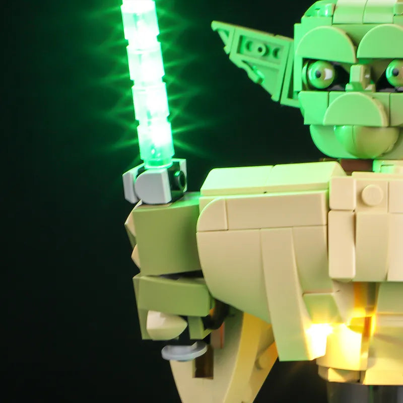 Beleuchtungsset für Yoda Büste 75438-Briksmax 2.0 (Wellen-Sensorsteuerung)