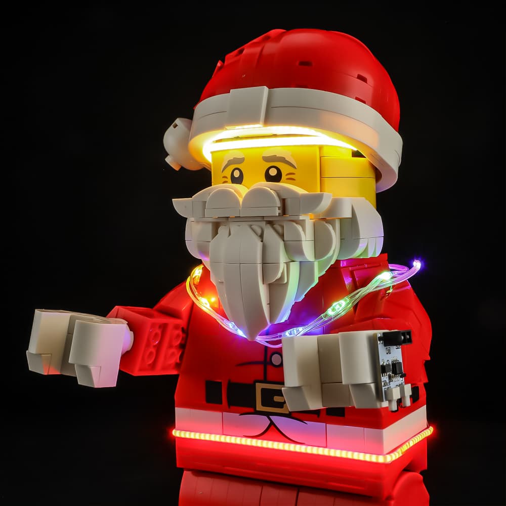Light Kit for Up-Scaled Santa Minifigure 40820- Briksmax 2.0