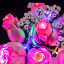 Beleuchtungsset für einen Strauß rosa Rosen 10374- Briksmax 2.0
