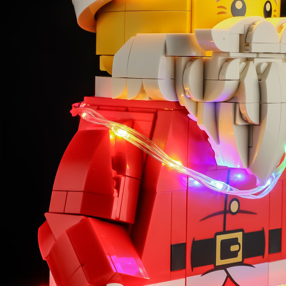 Light Kit for Up-Scaled Santa Minifigure 40820- Briksmax 2.0
