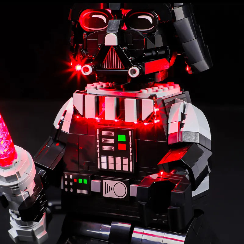 Light kit for Up-Scaled Darth Vader Minifigure 75461 - Briksmax