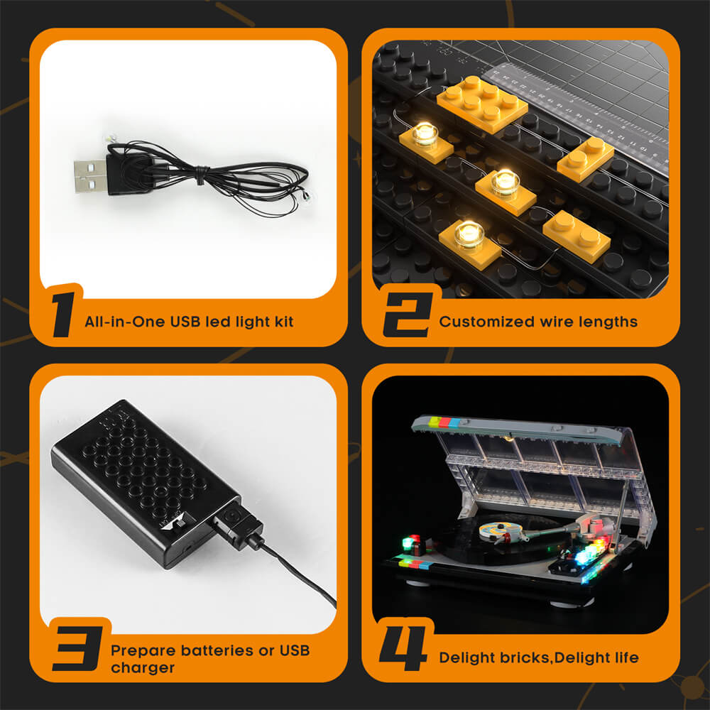 Light Kit for Retro Record Player 40699-Lightailing