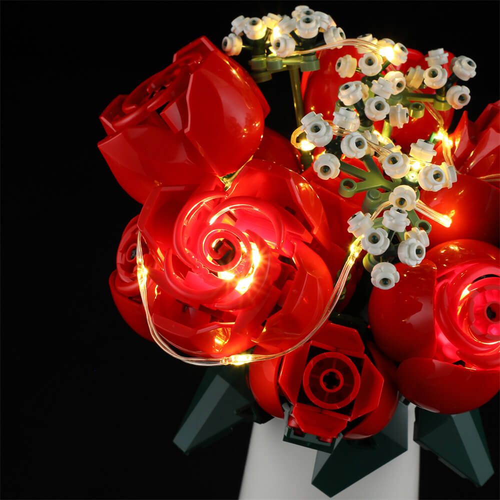 Beleuchtungsset für Bouquet of Roses 10328 - Briksmax 2.0 (Musikversion)