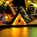Precision LED lighting installed inside LEGO fantasy structure