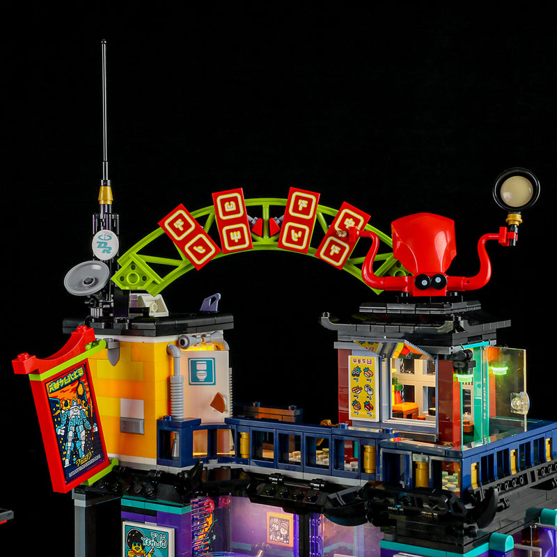 Kit d'éclairage BriksMax pour les marchés de LEGO® NINJAGO® City 71799