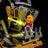 Detailed illuminated weapon effect in LEGO Ocarina of Time display