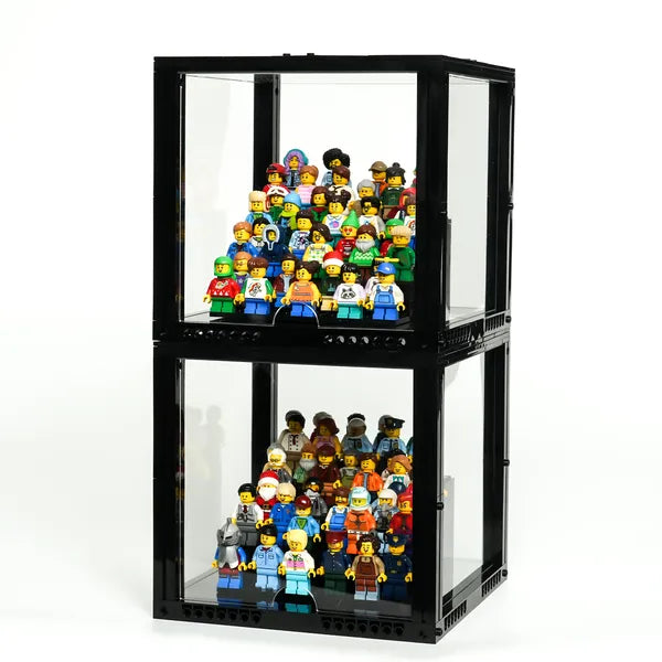 Compact 4-Tier Display Case for 72 LEGO® Minifigures (2 Pack)| BRIKSMAX