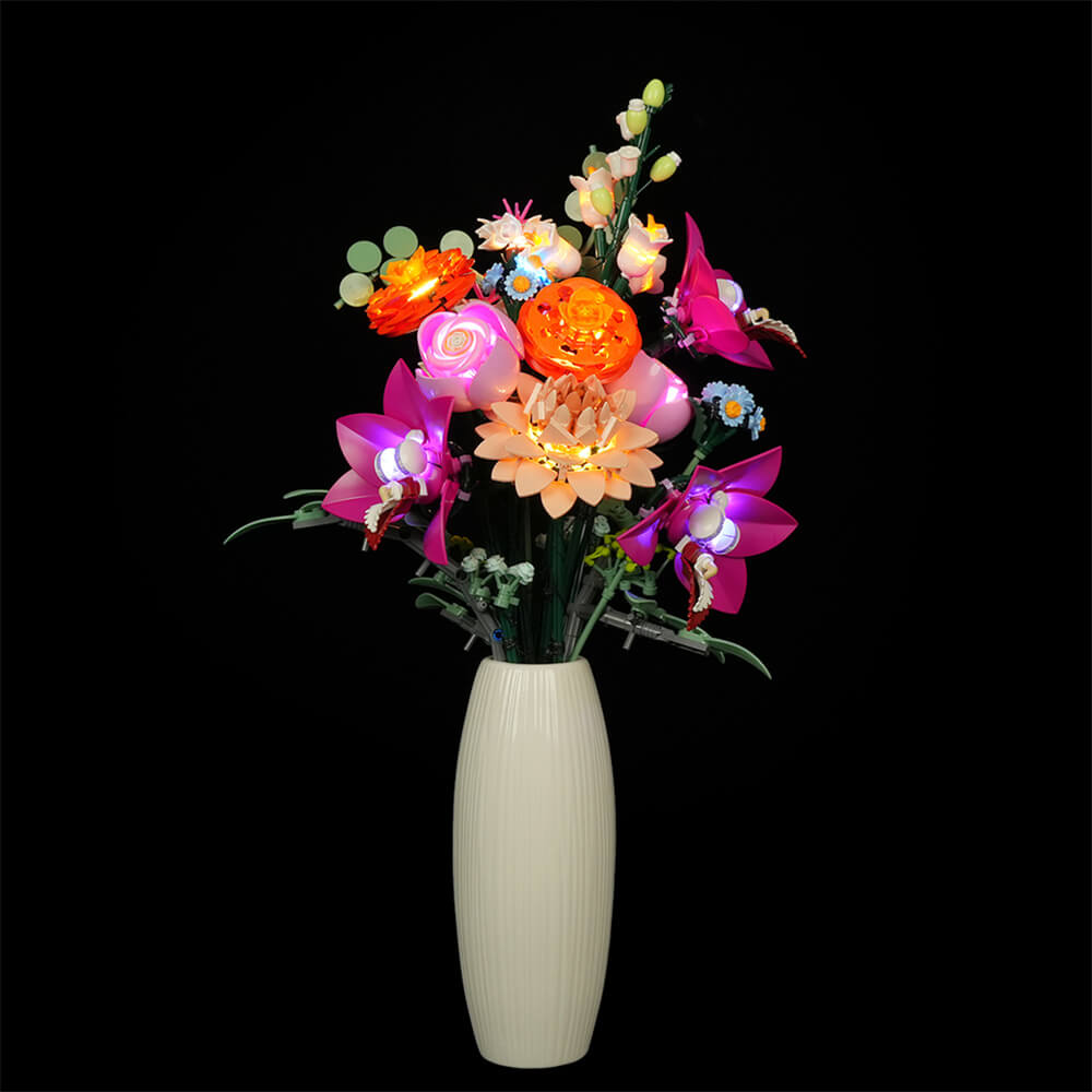 Beleuchtungsset für hübschen rosa Blumenstrauß 10342-Lightailing