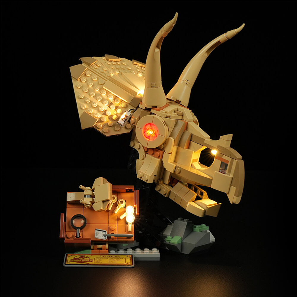 Light Kit for Dinosaur Fossils: Triceratops Skull 76969 - Briksmax 2.0